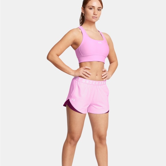 Under Armour Vibrant Pink Athletic Shorts - Picture 1 of 5